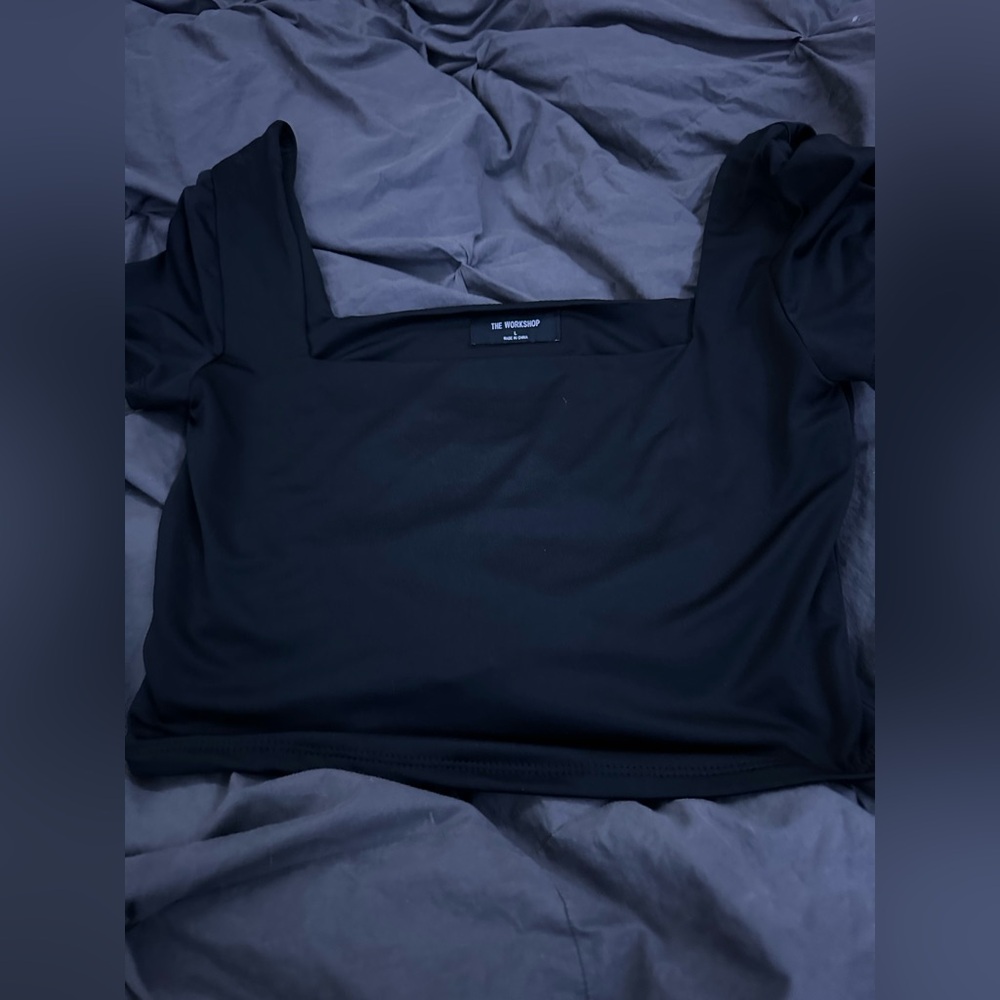 The Workshop black Crop Top size L